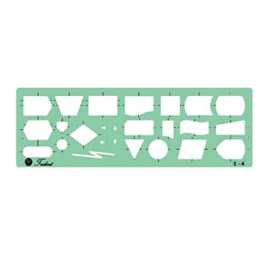 Imagem de Gabarito de Fluxogramas, E-4, Trident, Acrílico Azulado, 24 x 8.5 cm