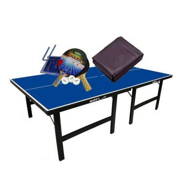 Imagem de MESA DE PING PONG MDP 15mm 1001 KLOPF + KIT Completo 5031 + Capa Para Mesa Aberta