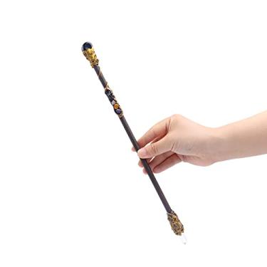 Imagem de Rich Boxer Fine Handcrafted Crystal Magic Wand Obsidian Crystal White Crystal Gemstone Magic Wand Cosplay Magic Wand for Witches and Wizards