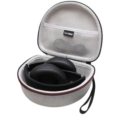 Imagem de Capa de fone de ouvido compatível com Beats Studio Pro/Solo 4 / Studio 3 / Solo 3 / Picun B8 / BERIBES/JLab JBuds Lux ANC Fones de ouvido sem fio Bluetooth com cancelamento de ruído, cinza claro