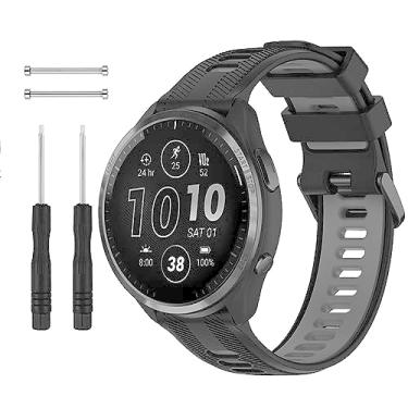 Imagem de Pulseira de substituição para relógio Garmin Forerunner 945/935, pulseira de silicone macio para Garmin Forerunner 935 Running GPS, pulseira para relógio Garmin 945 feminino e masculino