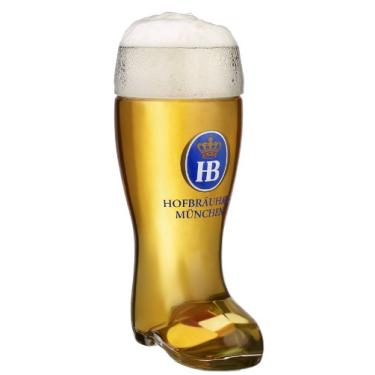 Imagem de Hofbrauhaus Munchen Bota de cerveja de vidro alemão .5 L Munique Alemanha Oktoberfest