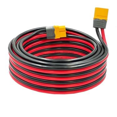 Imagem de ZkeeShop Cabo de extensão XT60 12AWG XT60 fêmea para adaptador de conector macho compatível com bateria RC de painel solar de estação de energia (3 m)