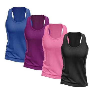 Imagem de Kit 4 Regata Good Look Nadador Dry Proteção Solar UV Feminina-Feminino