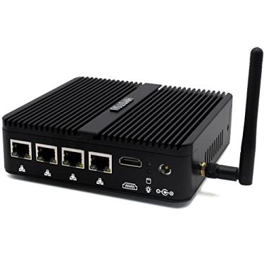 Imagem de HYSTOU Mini computador industrial Celeron J4125 com 8 GB DDR4 RAM 256 GB SSD OPNsense Router Firewalls Mini PC Windows 10 Pro 4 x RJ45 LAN Network Micro Appliance 4K HD Wifi2.4G+5.0G BT