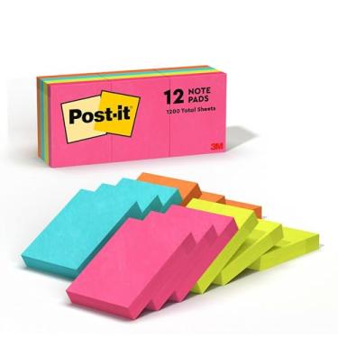 Imagem de Post-it Almofadas Originais Nas Cores Da Cidade Do Cabo 1 1/2 X 2. 100 Folhas 12/Embalagem
