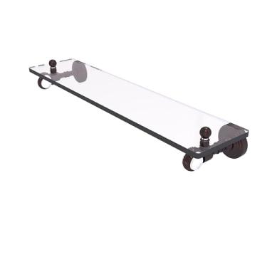 Imagem de Prateleira de vidro com detalhes torcidos PG-1T-16 Pacific Grove Collection 40,6 cm, bronze antigo