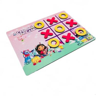 Imagem de Jogo da velha Casa Magica da Gabby Mdf Lembrancinha Aniversário 10un