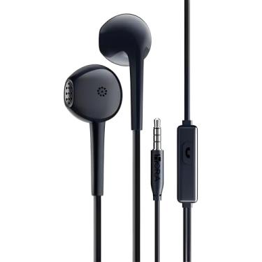 Imagem de Fone de Ouvido 1Hora, Fone de Ouvido Intra-Auriculares, Plug 3.5mm, Preto, Ideal para Música, Conforto e Clareza Sonora Superior