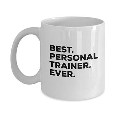 Imagem de SpreadPassion Caneca Personal Trainer - Best Personal Trainer Ever Coffee Cup - Presentes para mulheres e homens - Feminino Masculino - Ideia Divertida Novidade - Adicionar ao Saco de Presente Baske