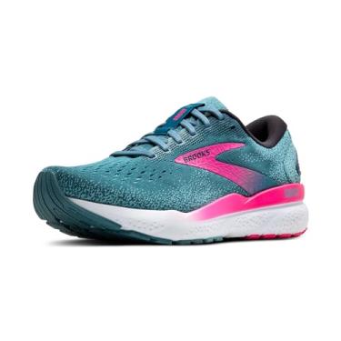 Imagem de Brooks Tênis de corrida feminino Ghost 16 Neutral, Azul/Rosa/Azul Marroquino, 39 BR