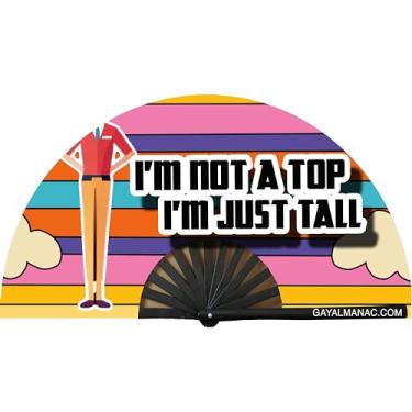 Imagem de PandaTak Ventoinhas dobráveis de orgulho gay, leque de bambu grande engraçado de 33 cm com tinta reativa UV, para festas de circuito LGBTQ, festivais EDM e raves (não é apenas alto)