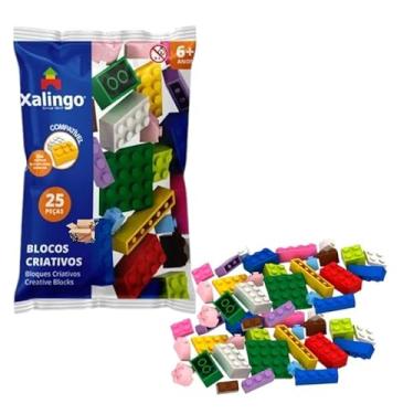 Imagem de Brinquedo Pedagógico Educativo Blocos de Montar Blocos Criativos Clássico 25 Peças (Clássico 25 Peças)