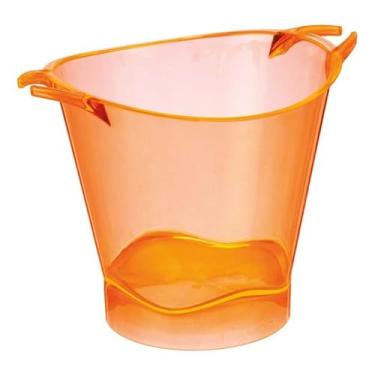 Imagem de Balde De Gelo Acrílico Cristal 4,5 Litros (Laranja)