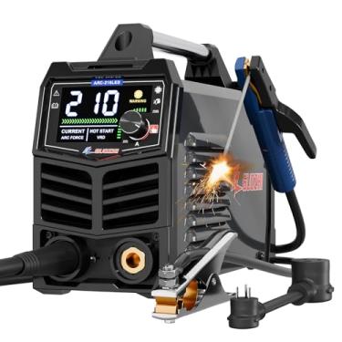 Imagem de GZ GUOZHI Máquina de solda com inversor digital IGBT de tela LED grande de 210 amp, 110 V/220 V, dupla tensão, partida a quente, portátil, máquina de solda MMA ARC