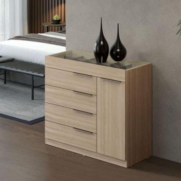 Imagem de Comoda Lume C/ Porta Joia 5 Gavetas Avena - Demartez