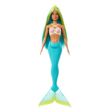 Imagem de Barbie Fantasia Sereia com Cabelo Azul e Amarelo - Mattel