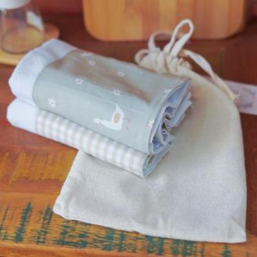 Imagem de Kit 2 Panos de Prato Tricoline 100% Algodão com Saquinho Presenteável 