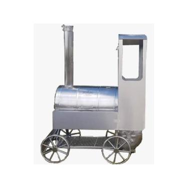 Imagem de Churrasqueira em Aço Inox Temática Tecnogrill Trem Pit Smoker, Único