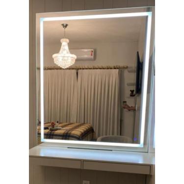 Imagem de Espelho Banheiro Camarim 85x50 iluminado Led - Top Vidros, Cor da Luz 