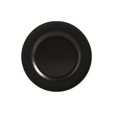 Imagem de Conjunto com 6 Pratos de Sobremesa Black Acetinado Ø21cm - Alleanza Ce