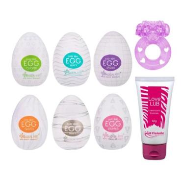 Imagem de Kit 6 Egg Masturbador Masculino Anel Peniano Lubrificante - Smart Inte