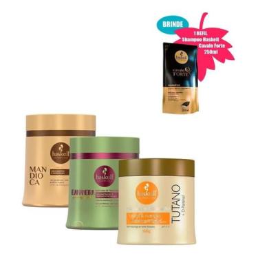 Imagem de Kit Másc Haskell Cronograma Capilar Cabelos Com Química 500g + Refil d