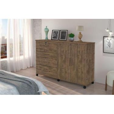 Imagem de Cômoda / Multiuso BR Com Rodízios Cor Canela - SM