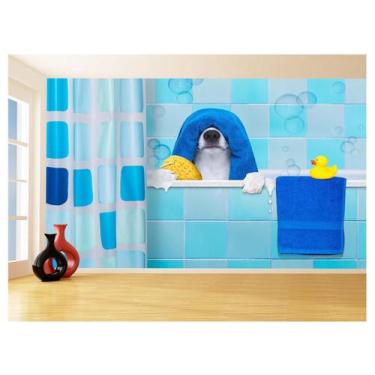 Imagem de Papel De Parede Animal Cão Petshop Banho Tosa 3,5M Anm400 - Você Decor