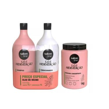 Imagem de Salon Line S.o.s Hidratação Óleo  Rícino Sh+cond1l+másc 1kg