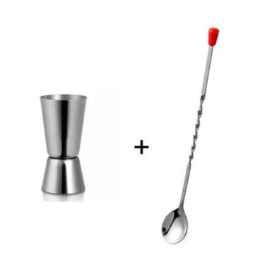 Imagem de Kit Dosador DUPLO + Bailarina Vermelha Aço Inox - Pantheon Inox