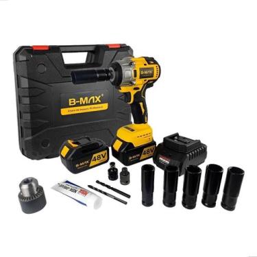 Imagem de Pneumática Chave de Impacto Parafusadeira Furadeira Profissional Bater