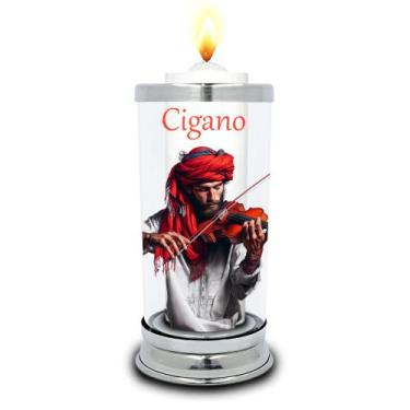 Imagem de Protetor de Velas 7 dias Cigano Umbanda Copo Vidro Castiçal  - Balaio 