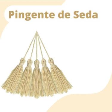 Imagem de Pingente De Seda Tassel - Franja - Amarelo Bebê  - Com 100 Unidades - 