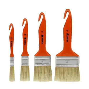 Imagem de Kit 4 Pincel Trinchas Para Pintura Tigre Media 696 Cerda Branca Verniz