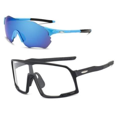 Imagem de Kit Óculos Ciclismo Bike Esportivo Espelhado Uv400 + Noturno - PENDULA