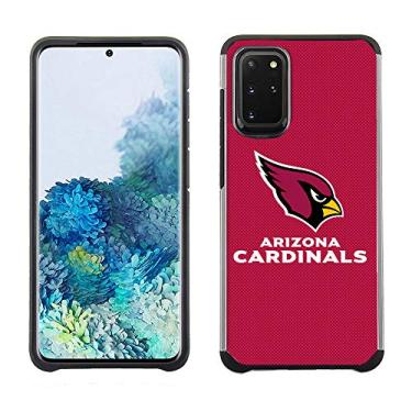 Imagem de Samsung Galaxy S20 Plus - Capa traseira texturizada vermelha Arizona Cardinals licenciada pela NFL em película preta de TPU