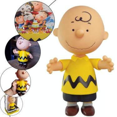 Imagem de Charlie Brown Boneco Vinil Articulado Snoopy E Sua Turma - Lider, Amar