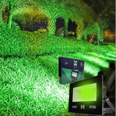 Imagem de Refletor holofote LED 50w Slim Verde Bivolt  - MX, Verde, 110v/220v