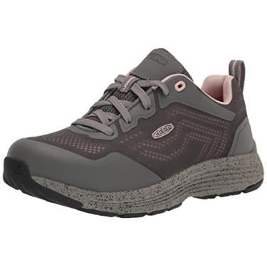 Imagem de KEEN Utility Sparta 2 Tênis feminino de trabalho industrial com bico de liga baixa, Aço cinza/pêssego chicote, 6 Wide