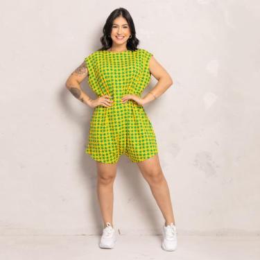 Imagem de Macaquinho Saruel Feminino Regata com Bolsos em Malha - Catwalk, Amare