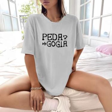Imagem de Camisa Camiseta Feminina Estampada Pedagogia 100% Algodão Fio 30.1 Pen