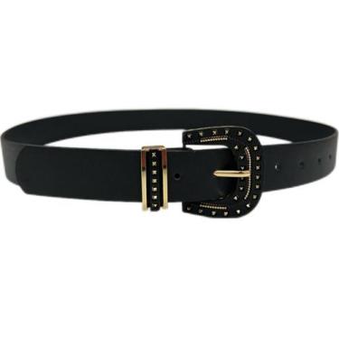 Imagem de Cinto Com Fivela Metal Grosso Feminino Sintético Estiloso ZX-N60 - shr