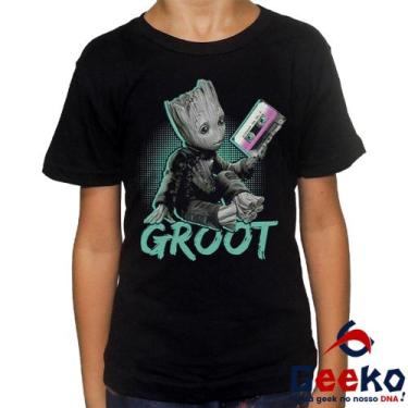 Imagem de Camiseta Infantil Groot 100% Algodão Guardiões da Galáxia Eu Sou Groot