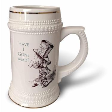 Imagem de 3dRose Caneca Hatter Have I Gone Mad Alice in Wonderland-Stein, 590 ml (STN_110410_1), 650 ml, branca