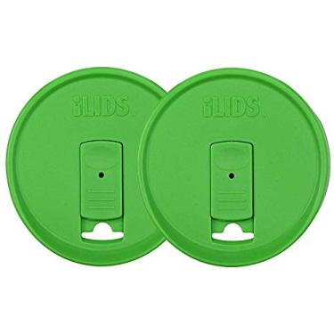 Imagem de iLIDS Tampa para bebida Mason Jar, Embalagem com 2, Grass Green, Wide Mouth, 1