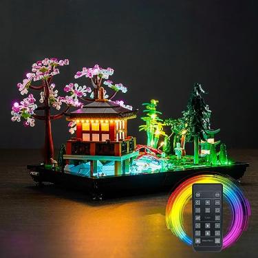 Imagem de Hilighting Kit de luz LED para Lego Tranquil Garden, luz compatível com Lego 10315 Icons Tranquil Garden, versão de controle remoto (modelo não incluído)