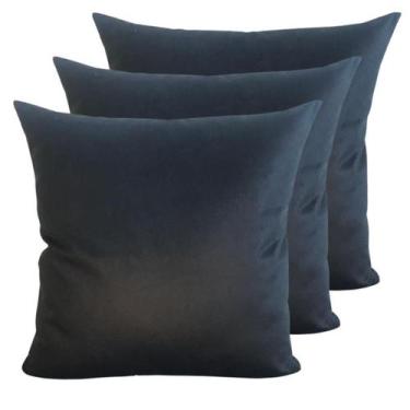Imagem de Kit 3 Capas De Almofadas Decorativas Sued Lisas 60x60 Lindas - INGRID 