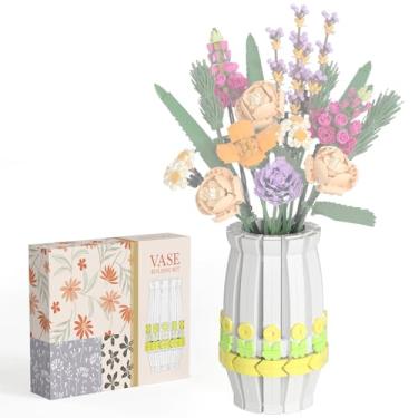 Imagem de Flower Vase for Lego Bouquet, White Vase Building Set for Lego Roses Sunflowers Wildflower Daffodils Lotus Cherry Blossoms, for Flower Lovers, Halloween, Christmas, Valentine's and Mother's Day