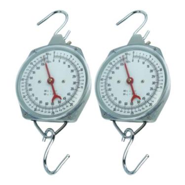 Imagem de Kit 2 Dinamômetro Circular Faixa 0 A 50Kgf Indicação Analógica Tipo Re